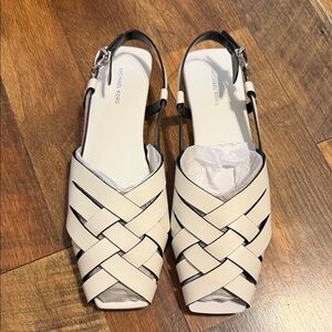 Michael Kors Women's Woven Cream Sandals